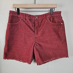 Carve Designs Corduroy Cut Off Shorts Sz 12 Rust Red Cord